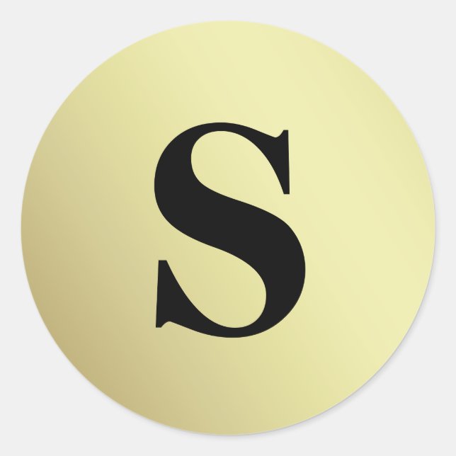 Adesivo Selo de Envelope Monograma Dourado com brilho Eleg (Frente)
