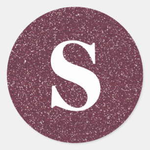 Adesivo Selo de Envelope Monograma Dourado com brilho Eleg