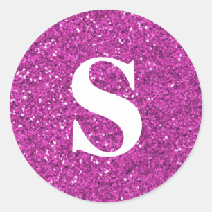 Adesivo Selo de Envelope Monograma Dourado com brilho Eleg