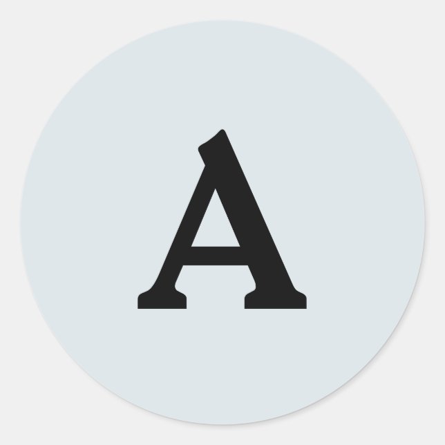 Adesivo Selo de Envelope Monograma Personalizado (Frente)