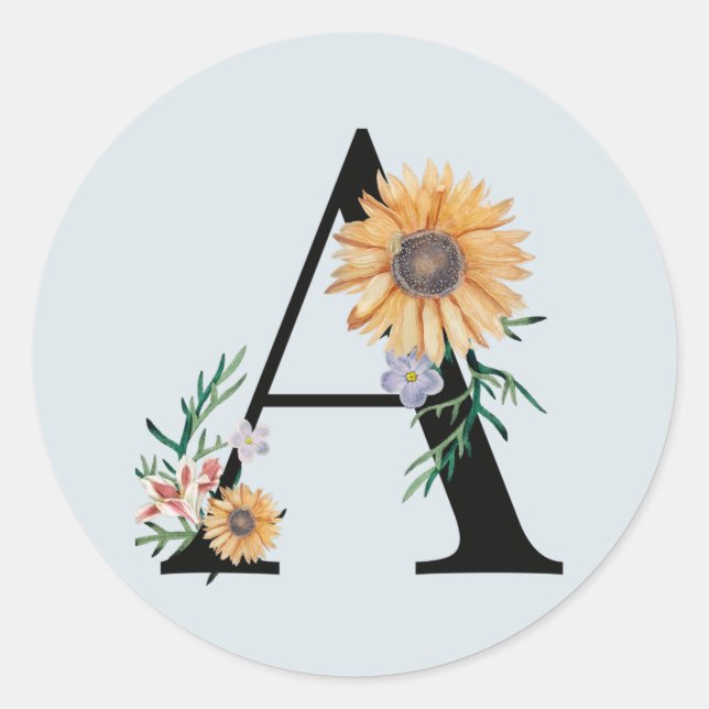 Adesivo Selo de Envelope Monograma Personalizado (Frente)