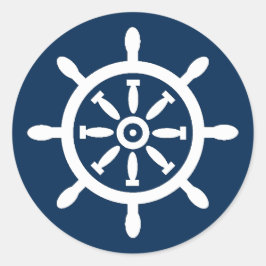 Adesivo Selo de Envelope Náutico Roda de Navio