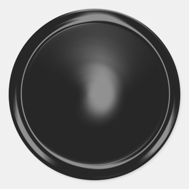 Adesivo Selo de Envelope Negro brilhante (Frente)