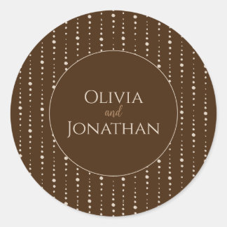 Adesivo Selo de Envelope Ornado de Bronze Elegante e Sofis