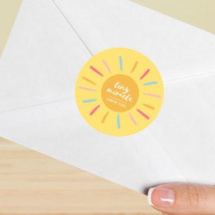 Adesivo Selo de envelope, Pequeno milagre, Baby Shower ama