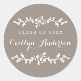 Adesivo Selo de Envelope Personalizado de Formando Chic Fl