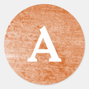 Adesivo Selo de Envelope Personalizado de Monograma Vermel