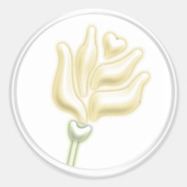 Adesivo Selo de Envelope Rosa Amarelo