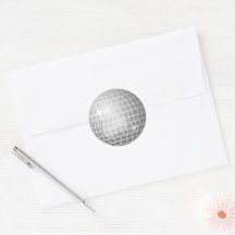 Selo de Envelope Silver Retro da Disco 70s