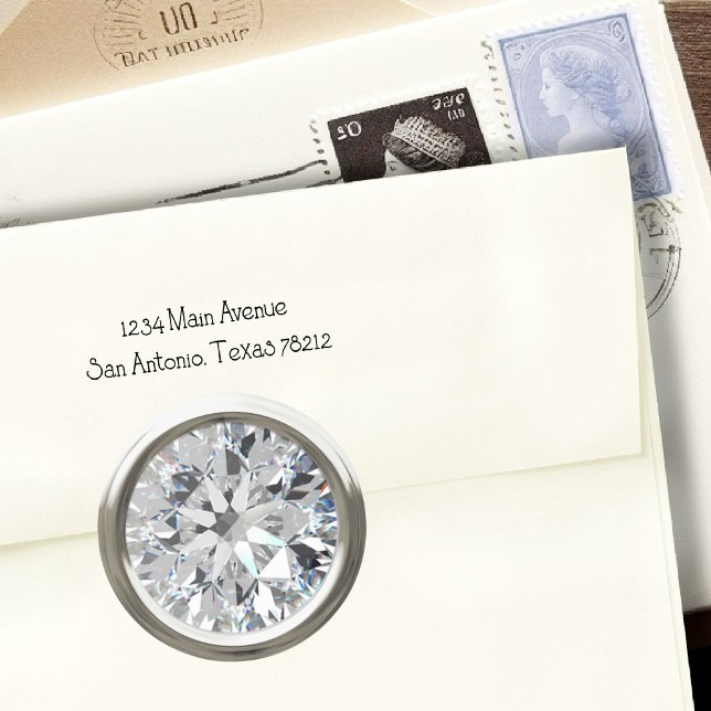 Adesivo Selo de Envelope Silver Shiny Diamond (Criador carregado)