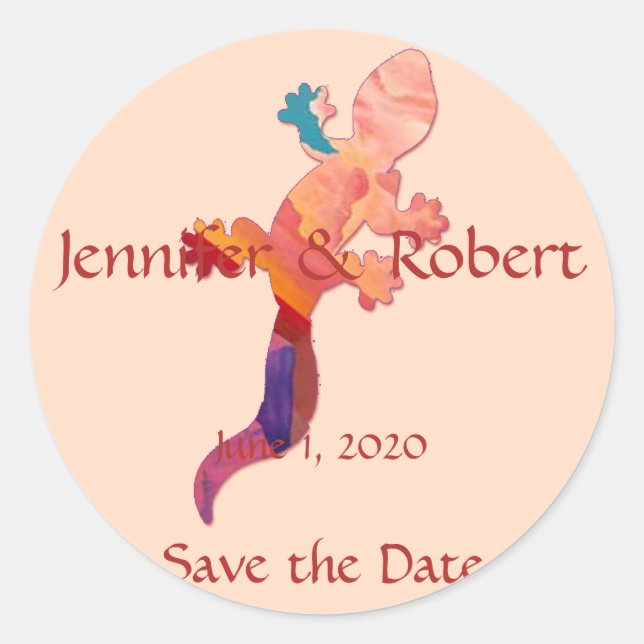 Adesivo Selo de Envelope Sunset Lizard Sudoeste (Frente)