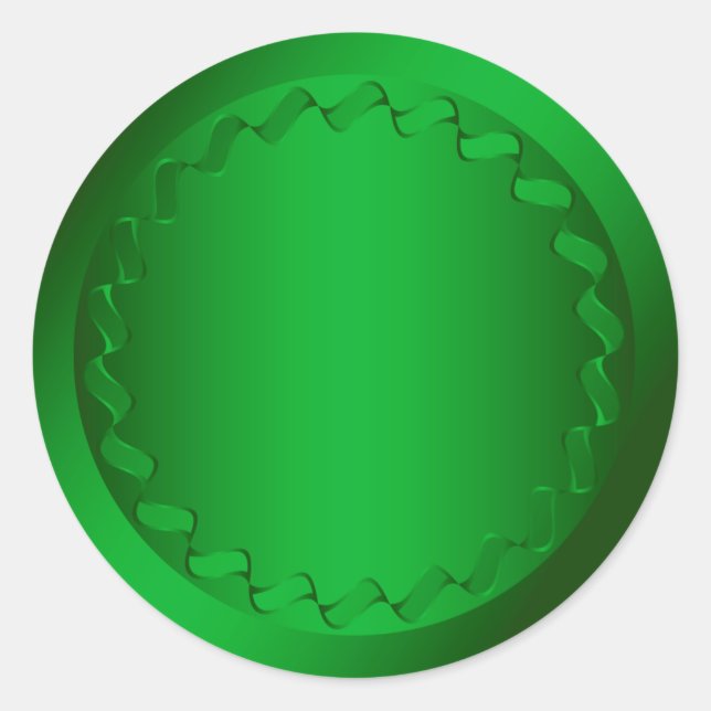 Adesivo Selo de Envelope Verde (Frente)