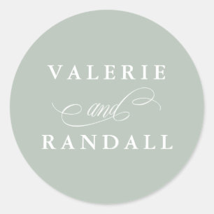 Adesivo Selo de Envelope Verde Elegante