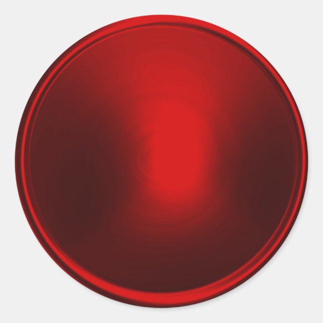 Adesivo Selo de Envelope Vermelho brilhante (Frente)