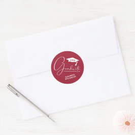 Adesivo Selo de Envelope Vermelho Carmesim para Festa de F