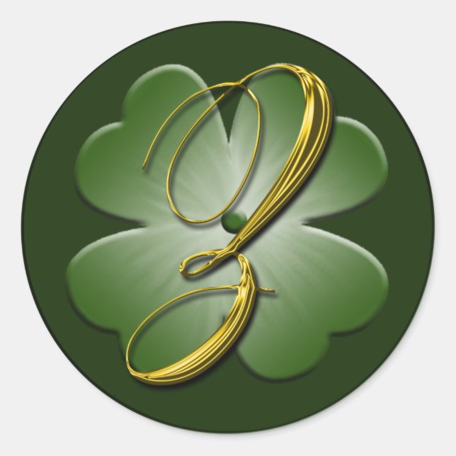 Adesivo Selo de Envelope Z do Monograma de Casamento Irlan (Frente)