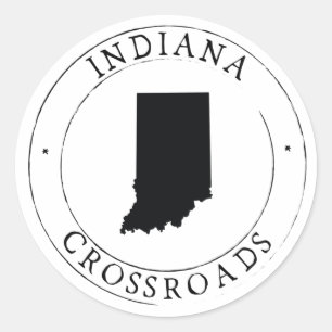 Adesivo Selo de Envelopes do Estado de Indiana