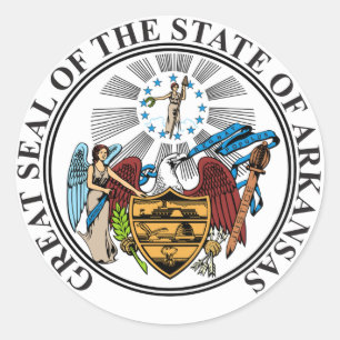 Adesivo Selo de Estado do Arkansas