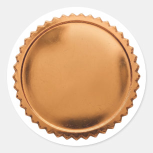 Adesivo Selo de Estrela em Folha de Cobre 3D Medalha de Pr