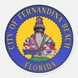 Adesivo Selo de Fernandina Beach, Flórida