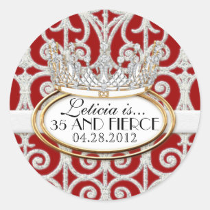 Adesivo Selo de Festa de aniversário da Princesa Real