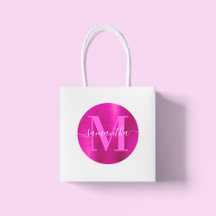 Selo de Folha de Monograma Assinatura Rosa Vibrant