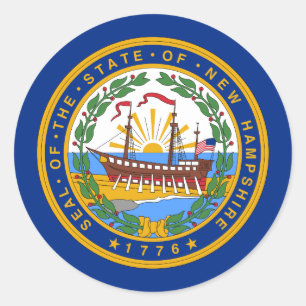 Adesivo Selo de Granite Stater, Selo de New Hampshire Stic