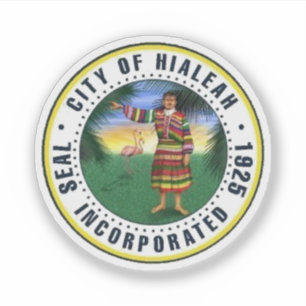 Adesivo Selo de Hialeah, Flórida