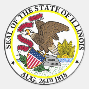 Adesivo Selo de Illinois