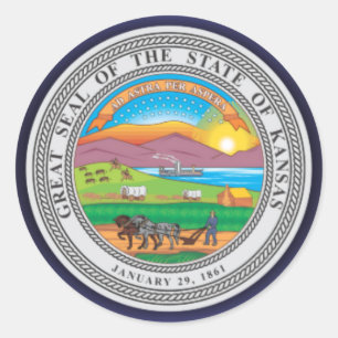 Adesivo Selo de Kansas