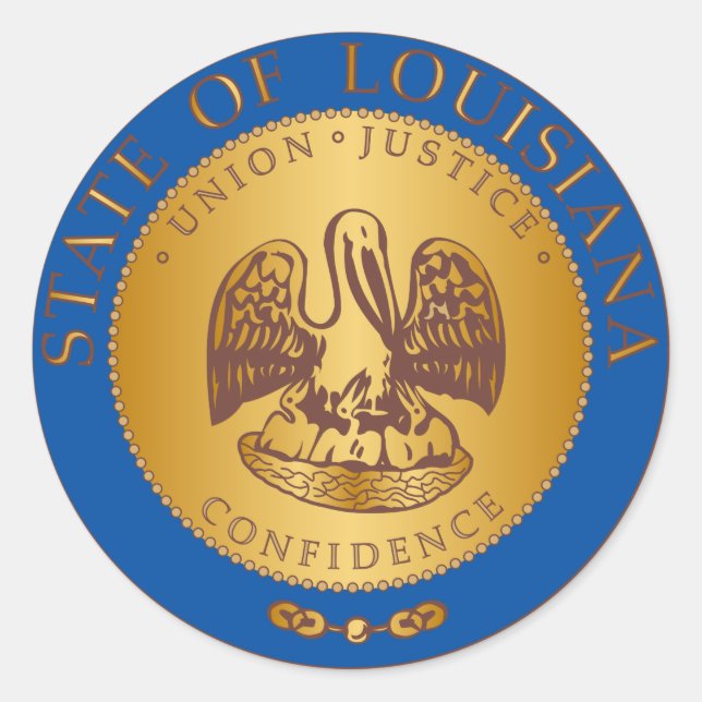 Adesivo Selo de Louisiana (Frente)
