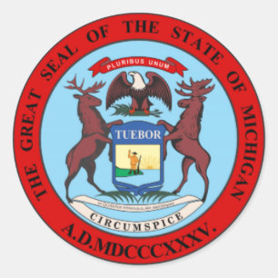 Adesivo Selo de Michigan
