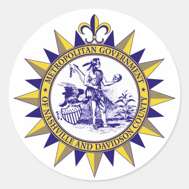 Adesivo Selo de Nashville, Tennessee (Frente)