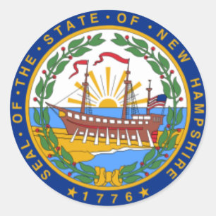 ADESIVO SELO DE NEW HAMPSHIRE