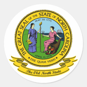 Adesivo Selo de North Carolina