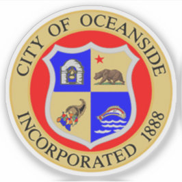 Adesivo Selo de Oceanside, Califórnia, EUA