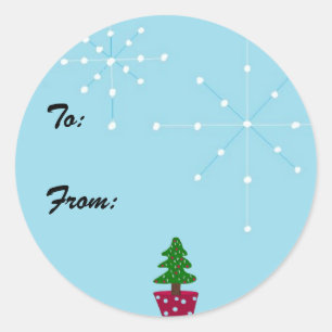 Adesivo Selo de Presente de Natal