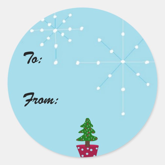 Adesivo Selo de Presente de Natal (Frente)