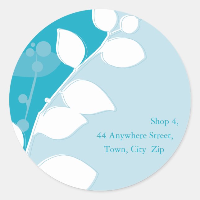 Adesivo Selo de vedação: folhagem 1 (Frente)