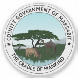 Adesivo Selo do Condado de Marsabit, República do Quênia