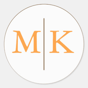 Adesivo Selo do convite do casamento do monograma