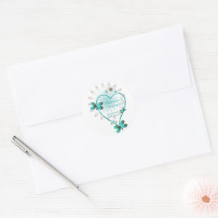 Adesivo Selo do envelope/coração Wedding personalizados