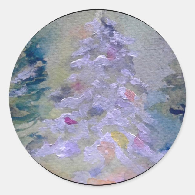 Adesivo Selo do envelope da árvore de Natal (Frente)