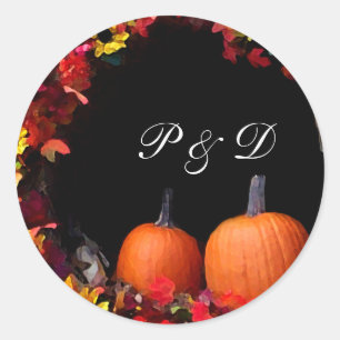 Adesivo Selo do Envelope da Bomba de Casamento outono Rús