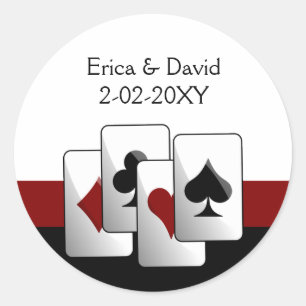 Adesivo Selo do envelope do casamento de Vegas