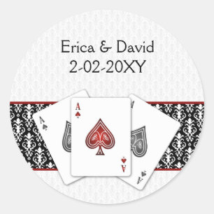 Adesivo Selo do envelope do casamento de Vegas