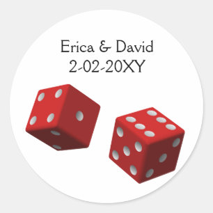 Adesivo Selo do envelope do casamento de Vegas