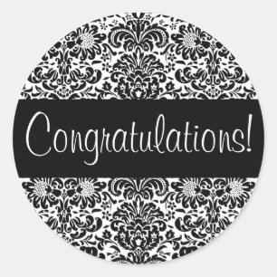 Adesivo Selo do envelope do damasco dos parabéns