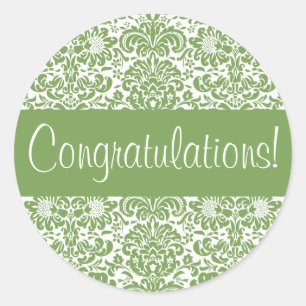 Adesivo Selo do envelope do damasco dos parabéns