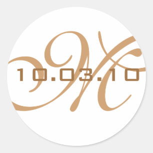 Adesivo Selo do envelope do monograma